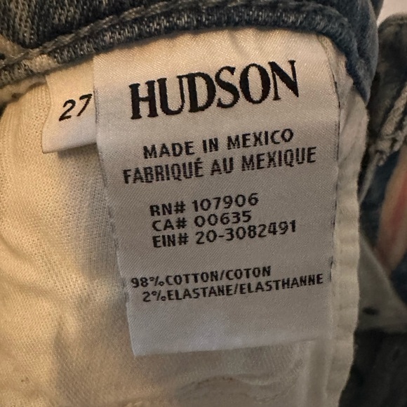 HUDSON Women's Blue Floral Print Cut Off Shorts Size 27 - Picture 5 of 5